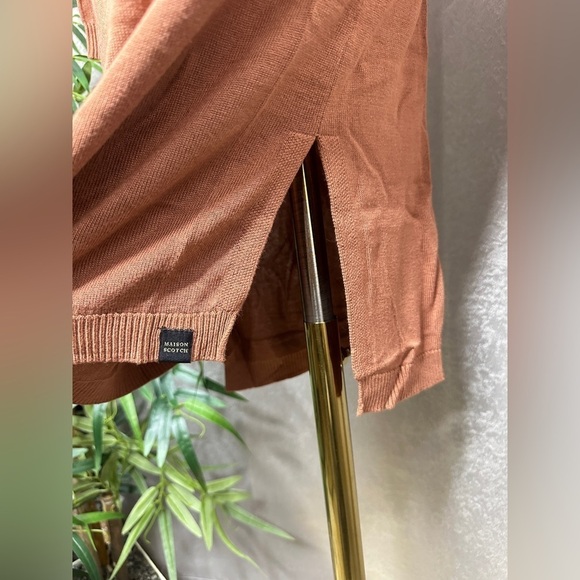 Scotch & Soda Maison Scotch Women’s Knit Crewneck Sweater Dress Brown Sz S - Picture 6 of 13